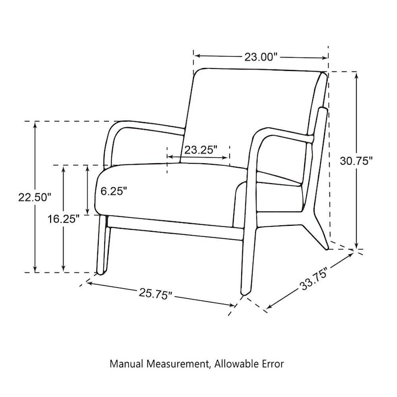 Glitzhome Set of 2 30.75 H Mid-Century Modern PU Leather Accent Chairs with Cushion - 25.75 W x 33.75 D x 30.75 H