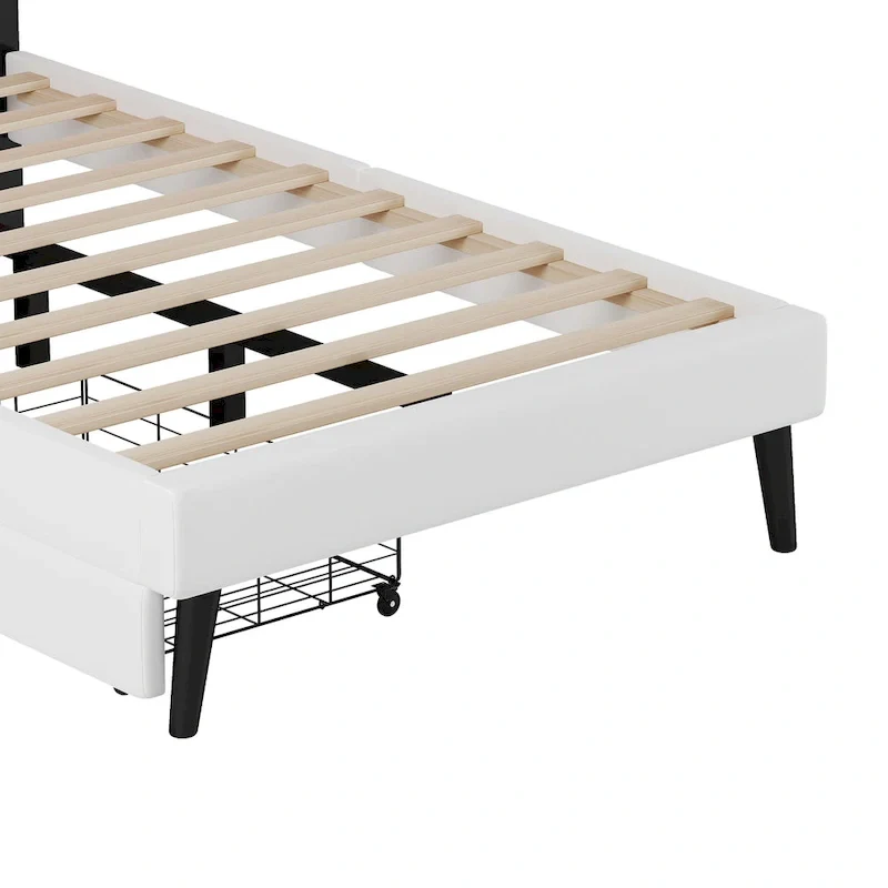 Upholstered Princess Bed with Crown Headboard & Drawers