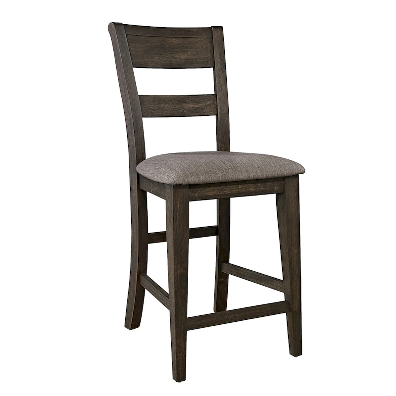 Double Bridge Dark Chestnut 6 Piece Gathering Table Set