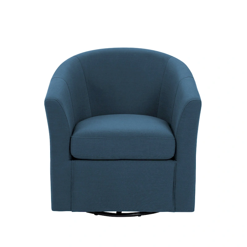 Modern Upholstered Swivel Barrel Chair Living Room Accent Chair