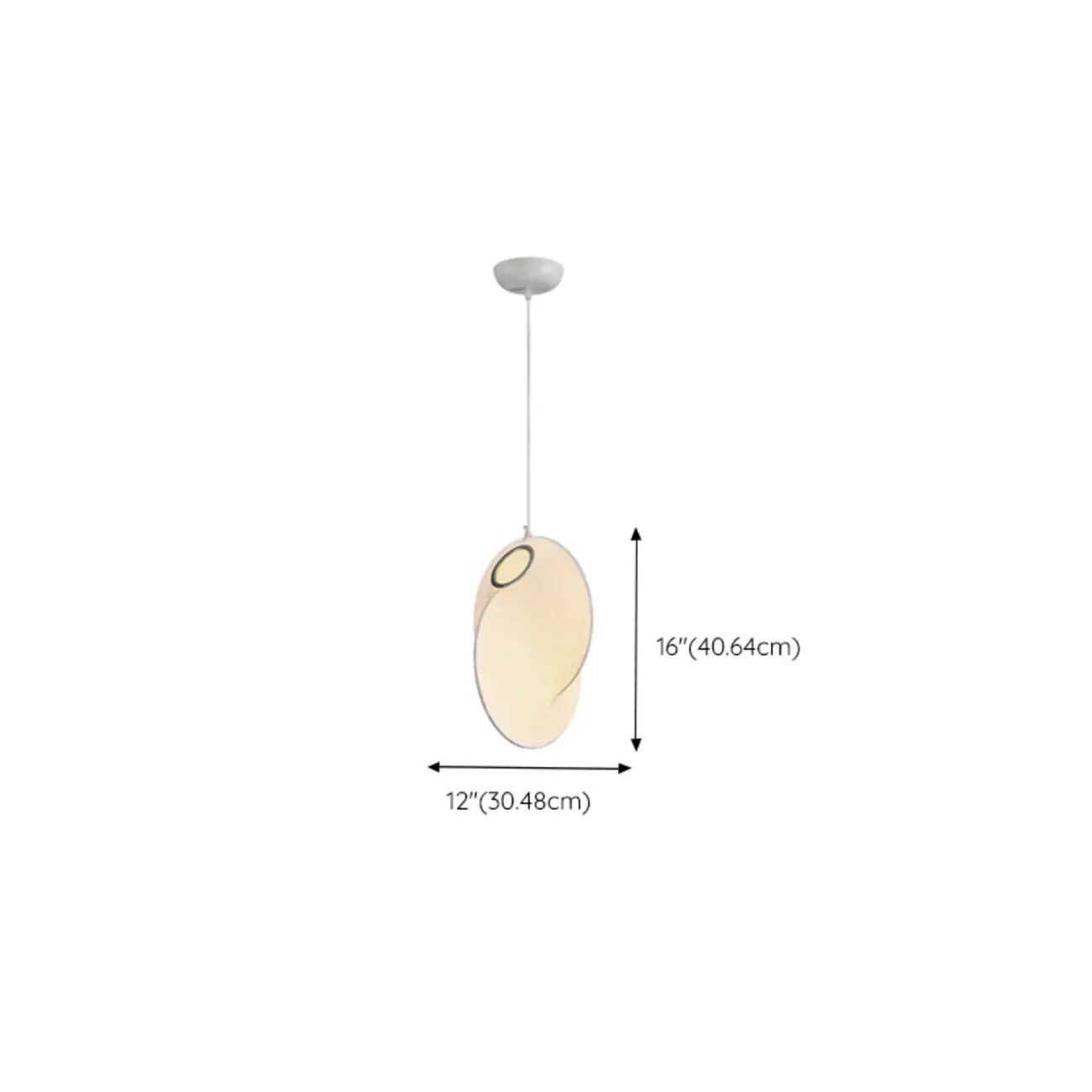 Modern White Fabric Adjustable Living Room Pendant Light
