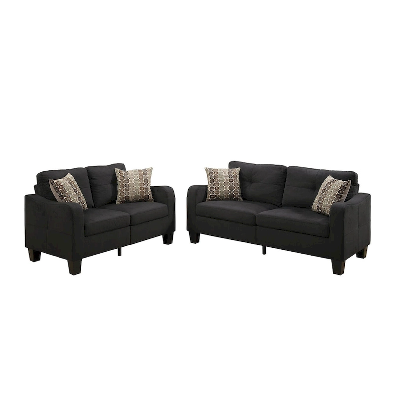 2 Piece Sofa Set with Accent Pillows