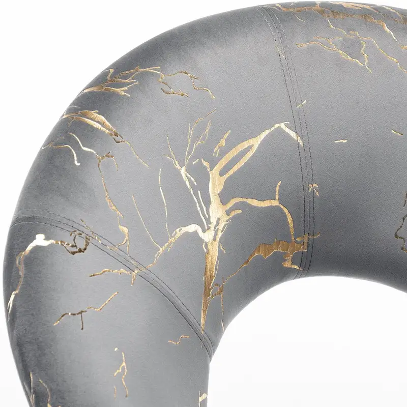 Modern Bronzing Velvet Upholstered Accent Chair Vanity Leisure Chair