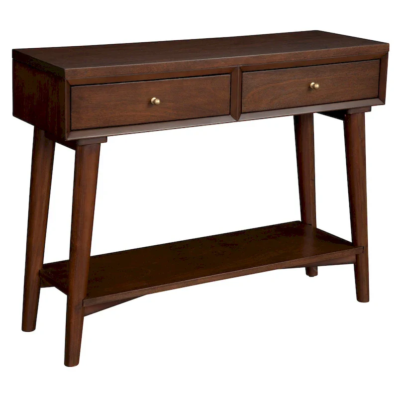 Flynn Mid Century  Console Table with 2 Drawers