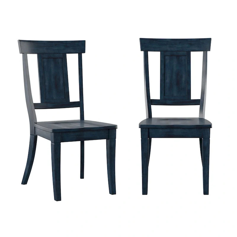 Ronda Panel Back Wood Dining Chairs (Set of 2)