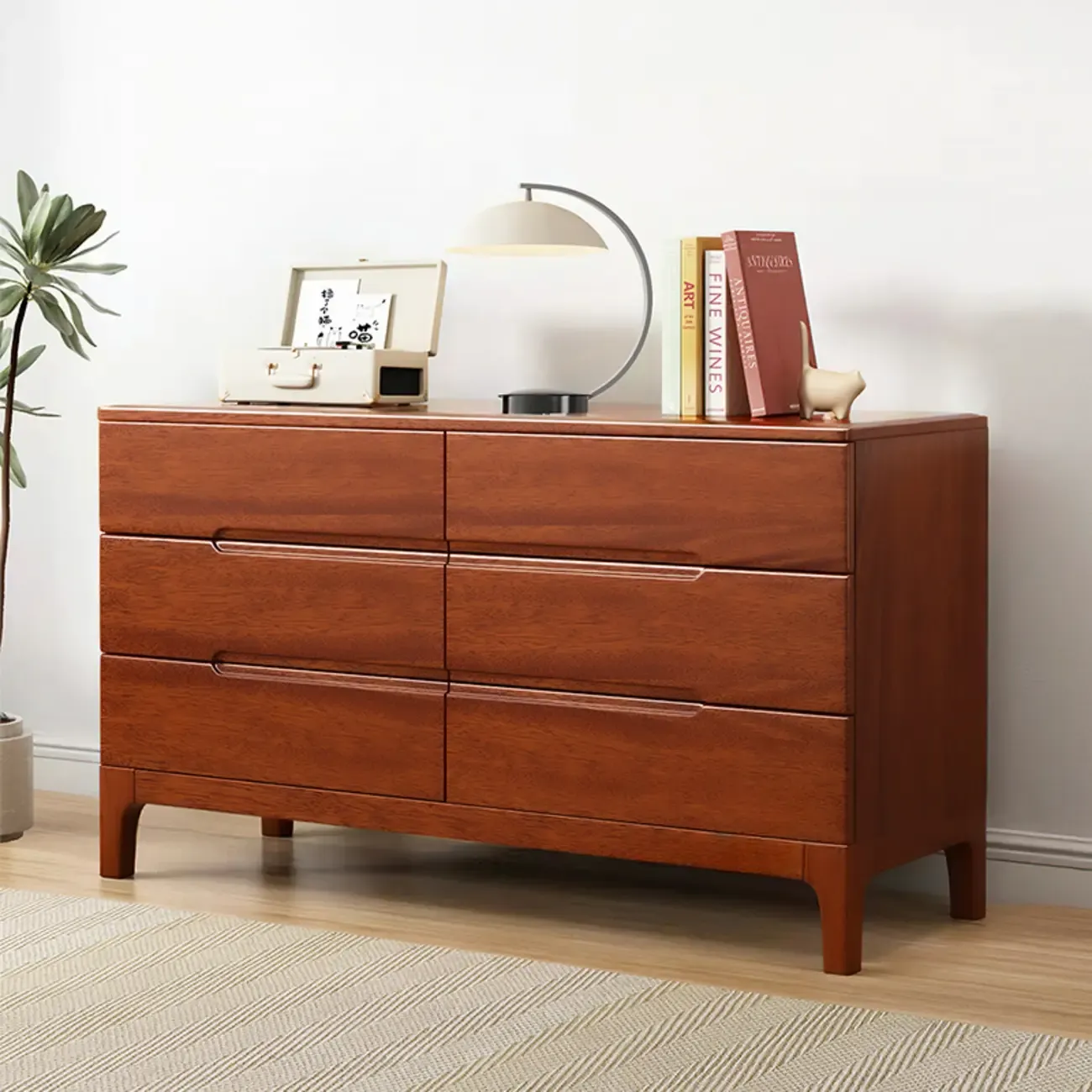 Contemporary Wooden Dresser with 5-Drawers
