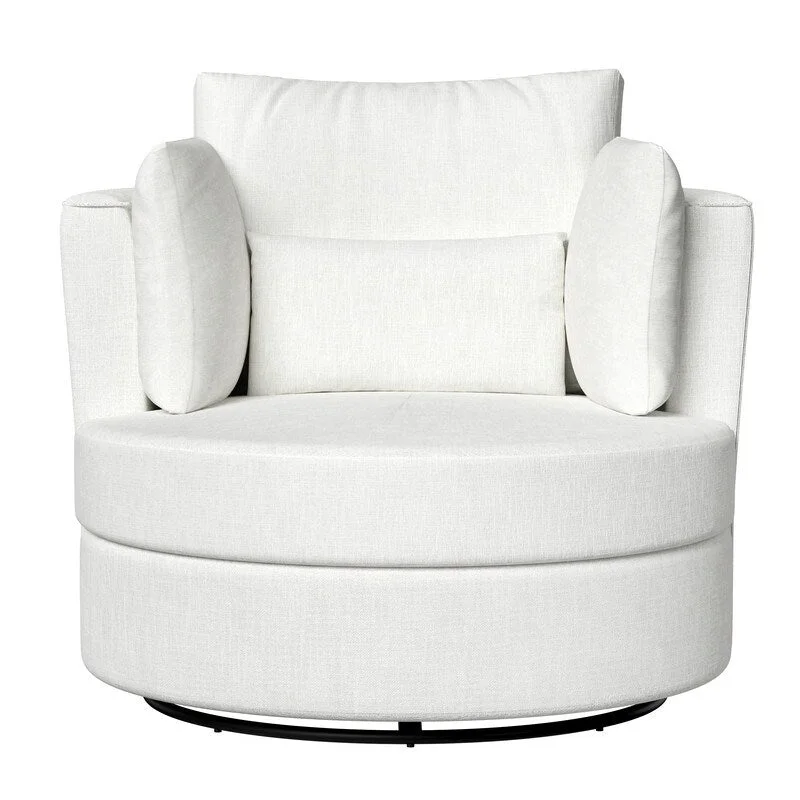 Chenille Swivel Soft Modern Upholstered Accent Chair (Set of 2)