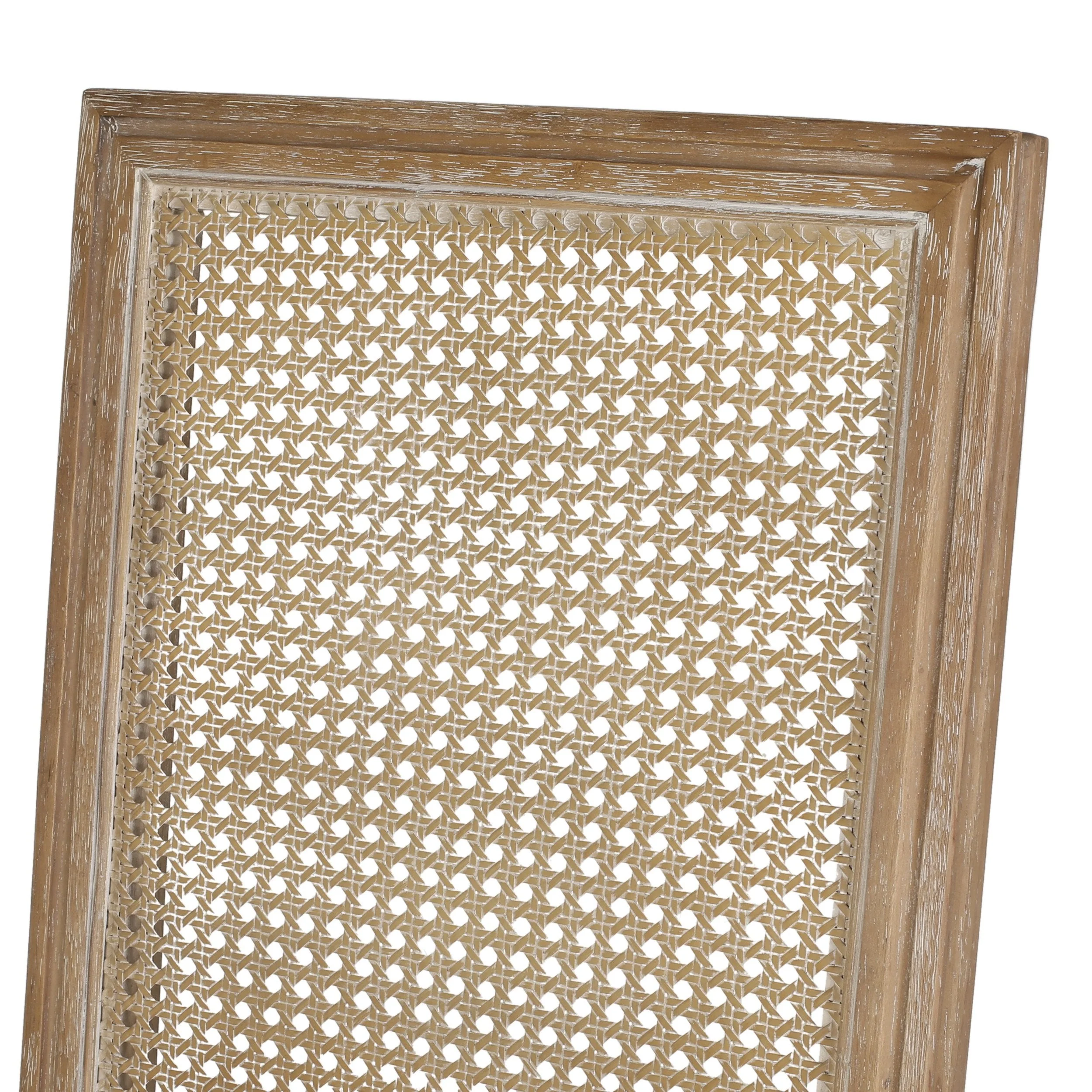 French Country Wood and Cane Upholstered Dining Chair (Set of 6) - NH794513