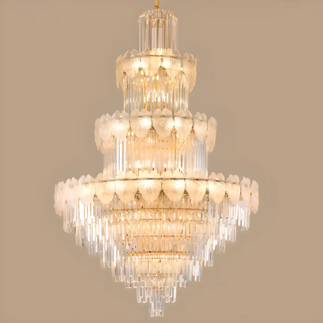 Luxury Crystal Round Chandelier with Elegant Tiered Design