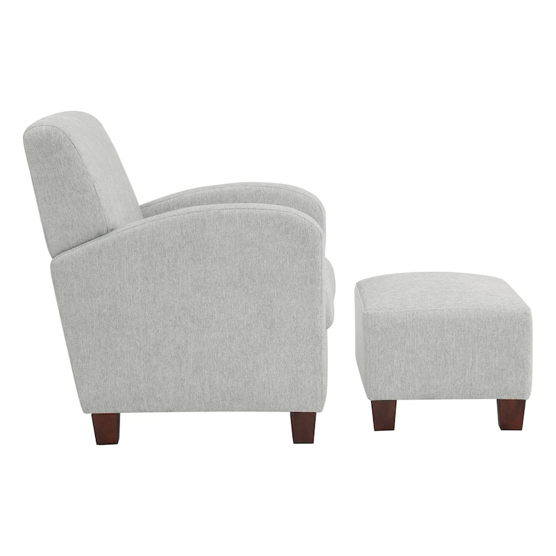 Aiden Chair & Ottoman with Espresso Legs