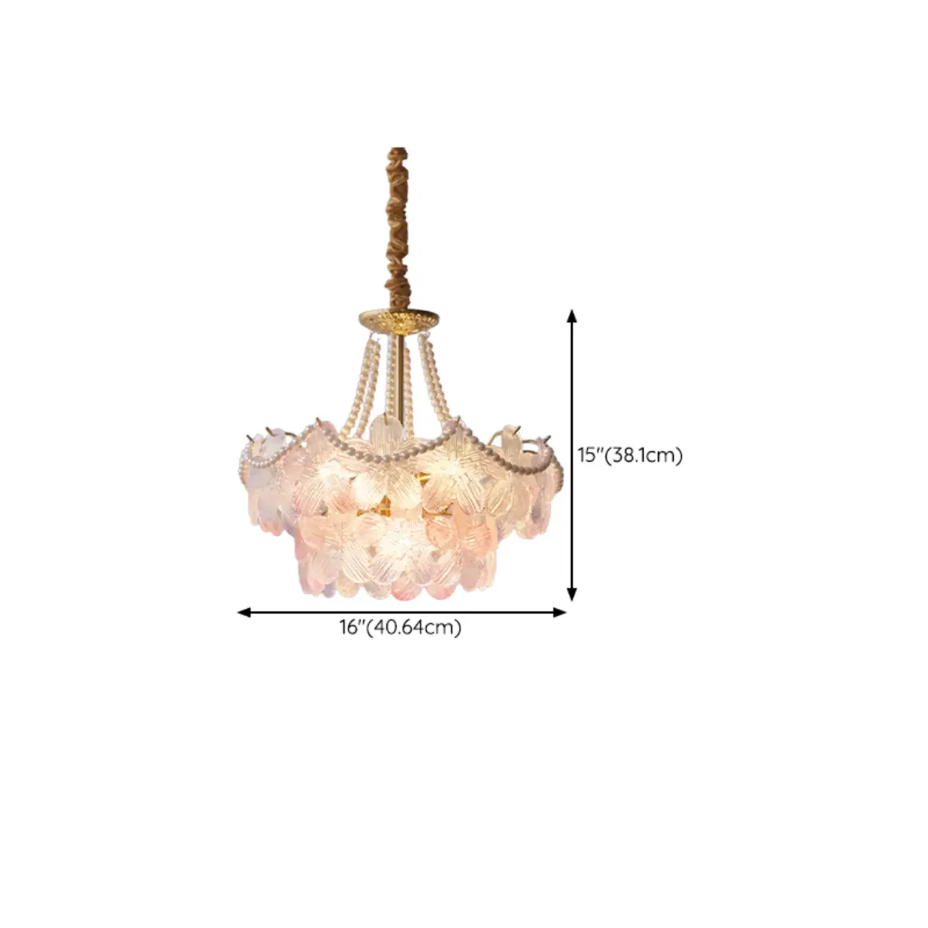 Modern Tier Round Flower Crystal Chandelier