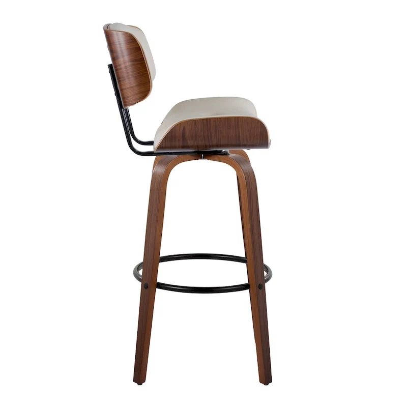 Carson Carrington Leksand 30 Fixed-Height Bar Stool with Bent Wood Legs (Set of 2)