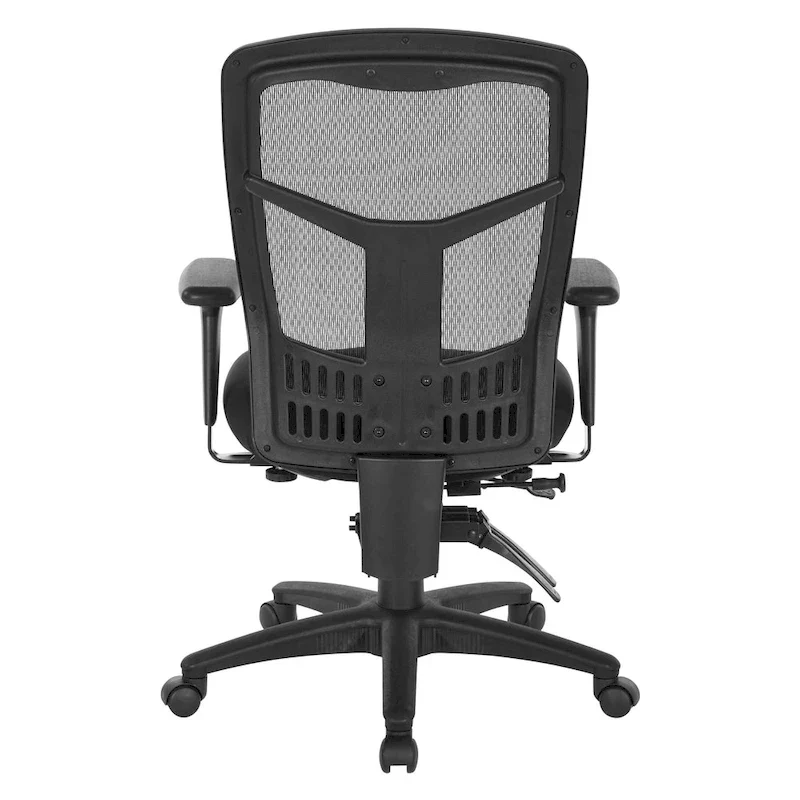 Black Breathable Office Chair with Fixed Backrest