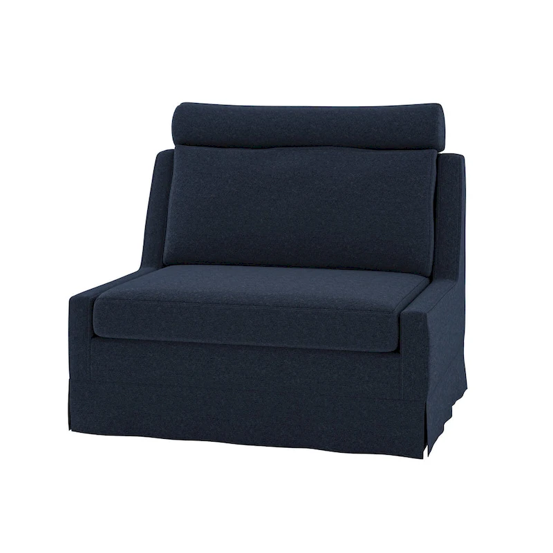 Anne 45 W Modern Slipcovered Chair with Ottoman by HULALA HOME