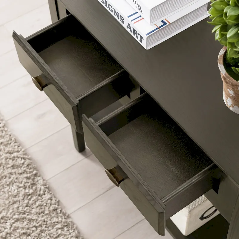 Teegan Solid Wood Hall Entryway Console Sofa Table