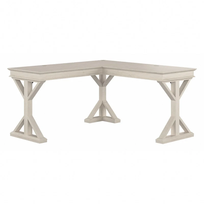 Homestead 60W Farmhouse L Shaped Desk by Bush Furniture