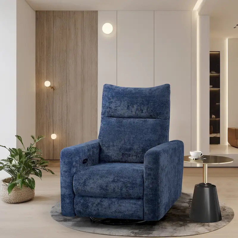 33.5W Power Swivel Glider Recliner with USB Charger