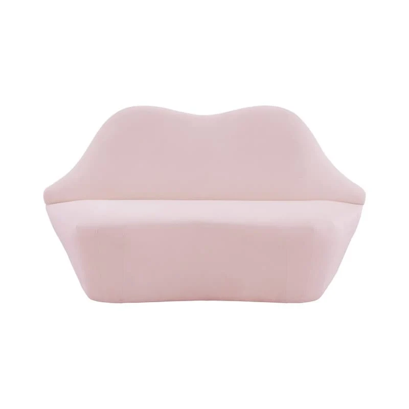 Lips Velvet Settee - 67.7W x 29.1D x 36H