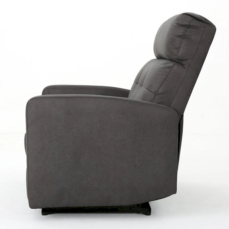 Modern Fabric Double Seat Recliner Chair with Plush Cushions by Christopher Knight Home