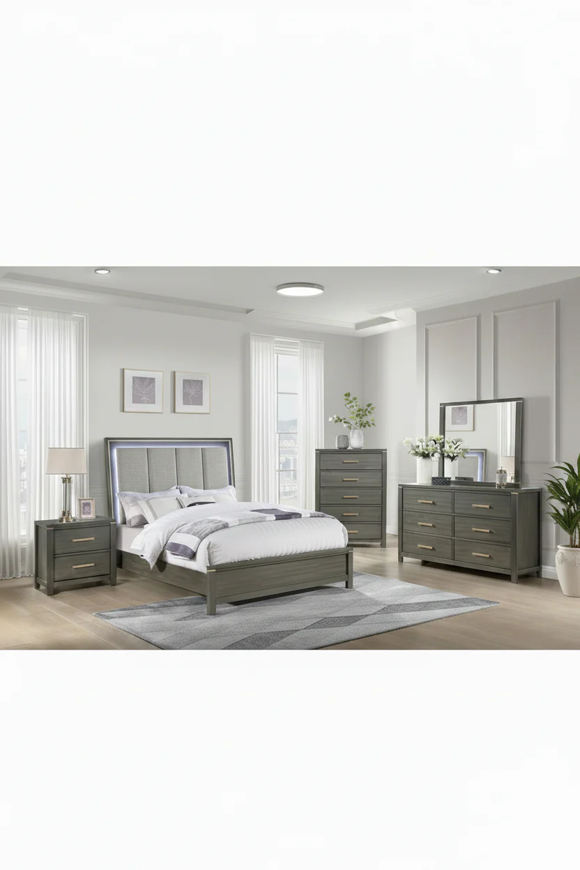 Herndon 2-drawer Grey Nightstand