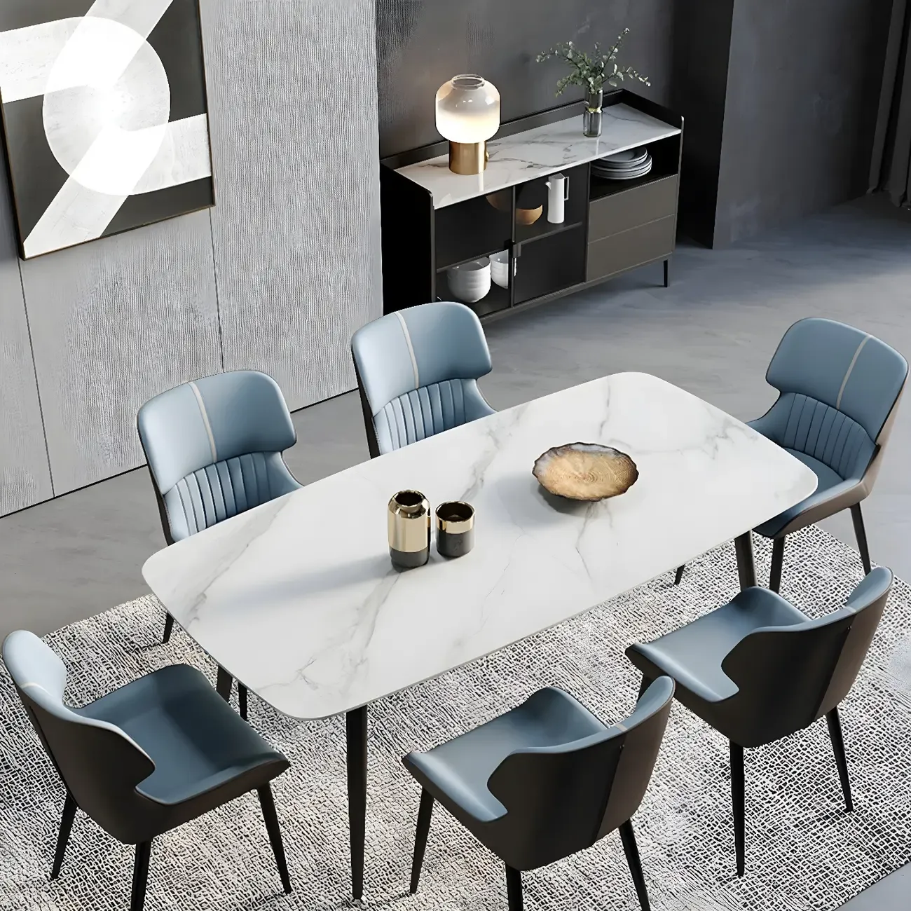 Leather Low Solid Back Armless Dining Side Chair