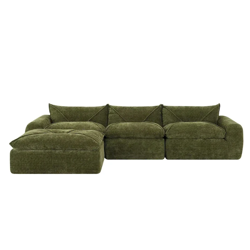 116  Fully Compressed Sofa with High Density Foam,Particle Chenille