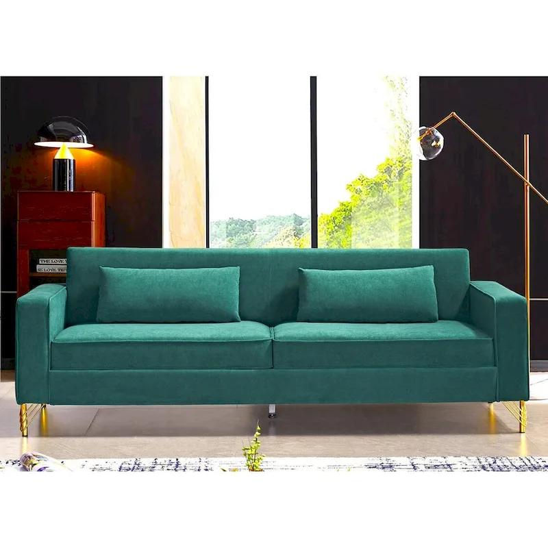 Modern Velvet Upholstered Living Room Sofa