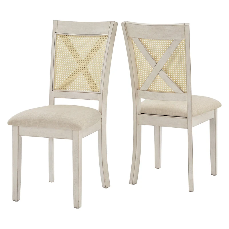 Plaga X-Back Cane Accent Dining Chair (Set of 2) by iNSPIRE Q Classic - Dining Chair
