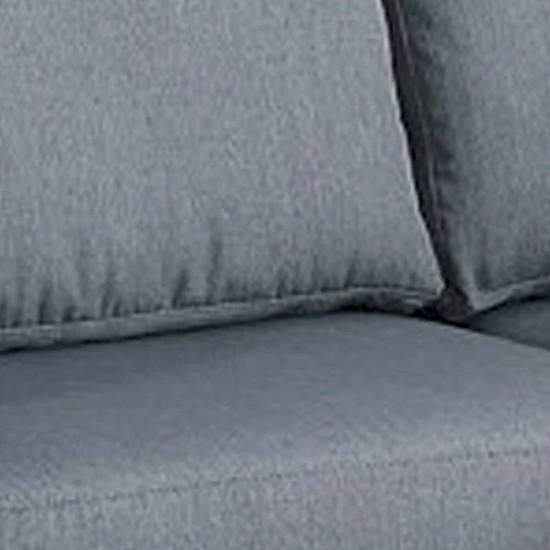 Linen Fabric 3 Pieces Sectional In Gray