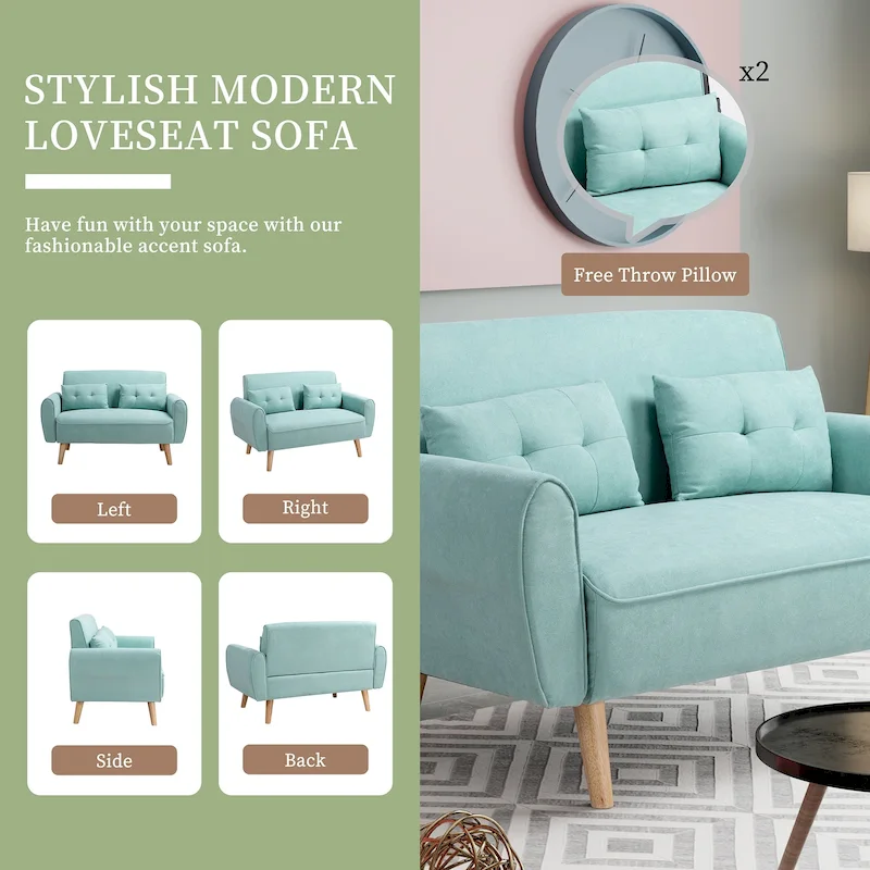 Futzca 47 Modern Loveseat Sofa