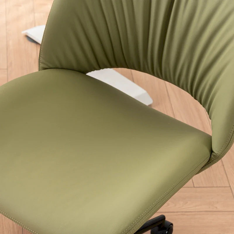 Swivel Armless Ergonomic Office Chair with Wheels