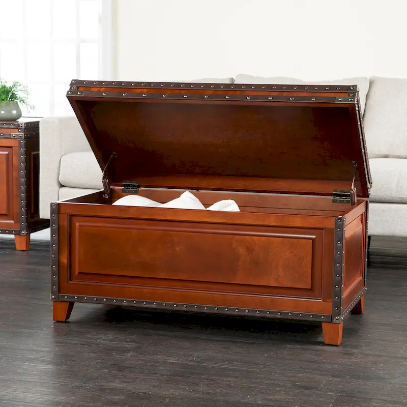 SEI Furniture Ailsa Wooden Trunk Coffee Table
