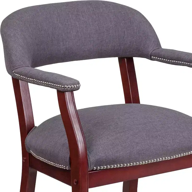 Emma and Oliver Conference Chair with Accent Nail Trim and Casters