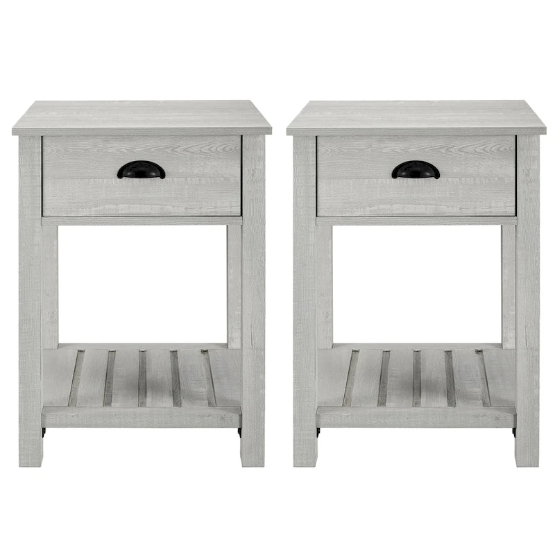 Middlebrook One-Drawer Farmhouse Nightstand, Set of 2