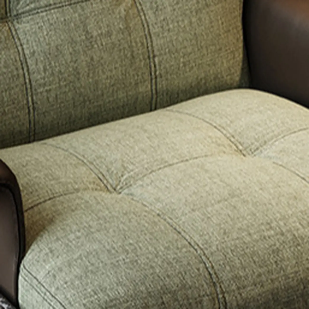 Modern Wingback Armrest Accent Chair Cotton Linen Fabric