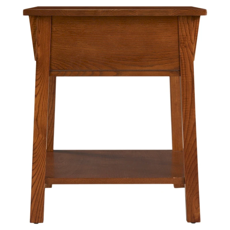 Leick Home Solid Wood Mission End Table with Drawer