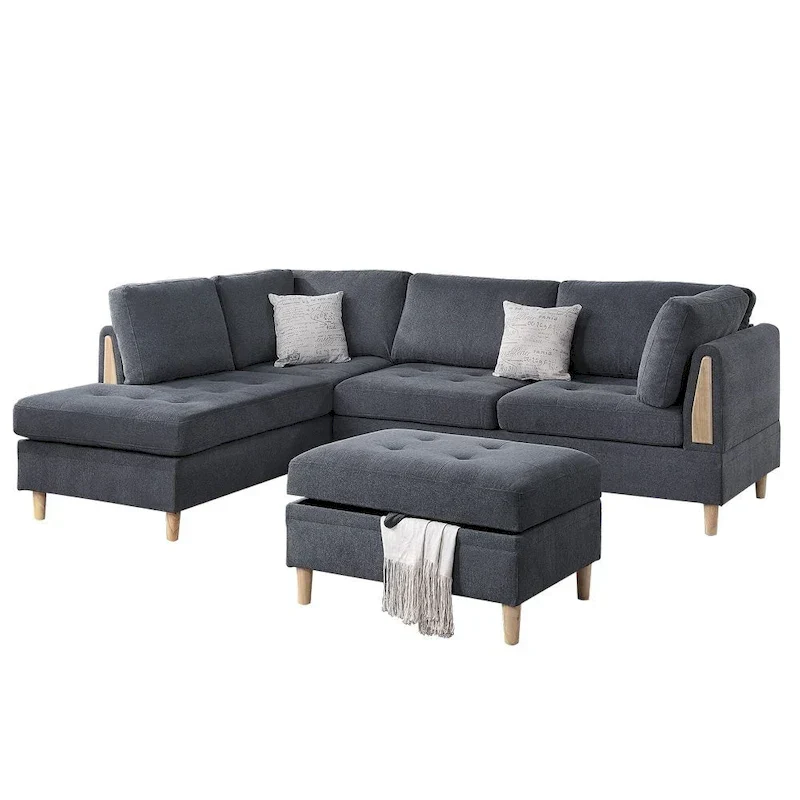 Poundex Furniture Chenille 3 piece Sectional