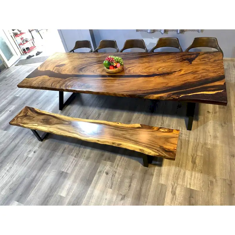 Sundaland 118  Large Slap Live Edge Dining Table