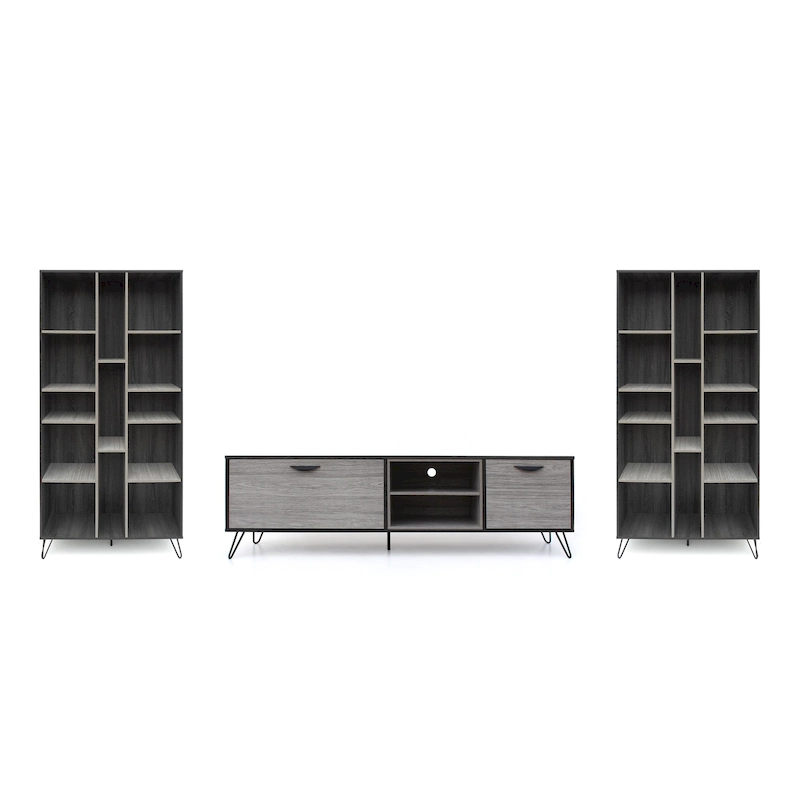 Bramhall 3-pc. Grey Faux Wood Entertainment Center Set by Christopher Knight Home