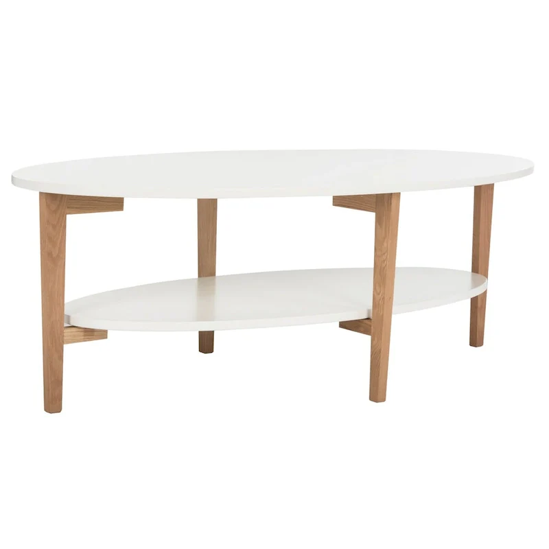 SAFAVIEH Melodie Mid-Century Oval Coffee Table - 51.2 x 27.6 x 17.7 - 51Wx28Dx18H