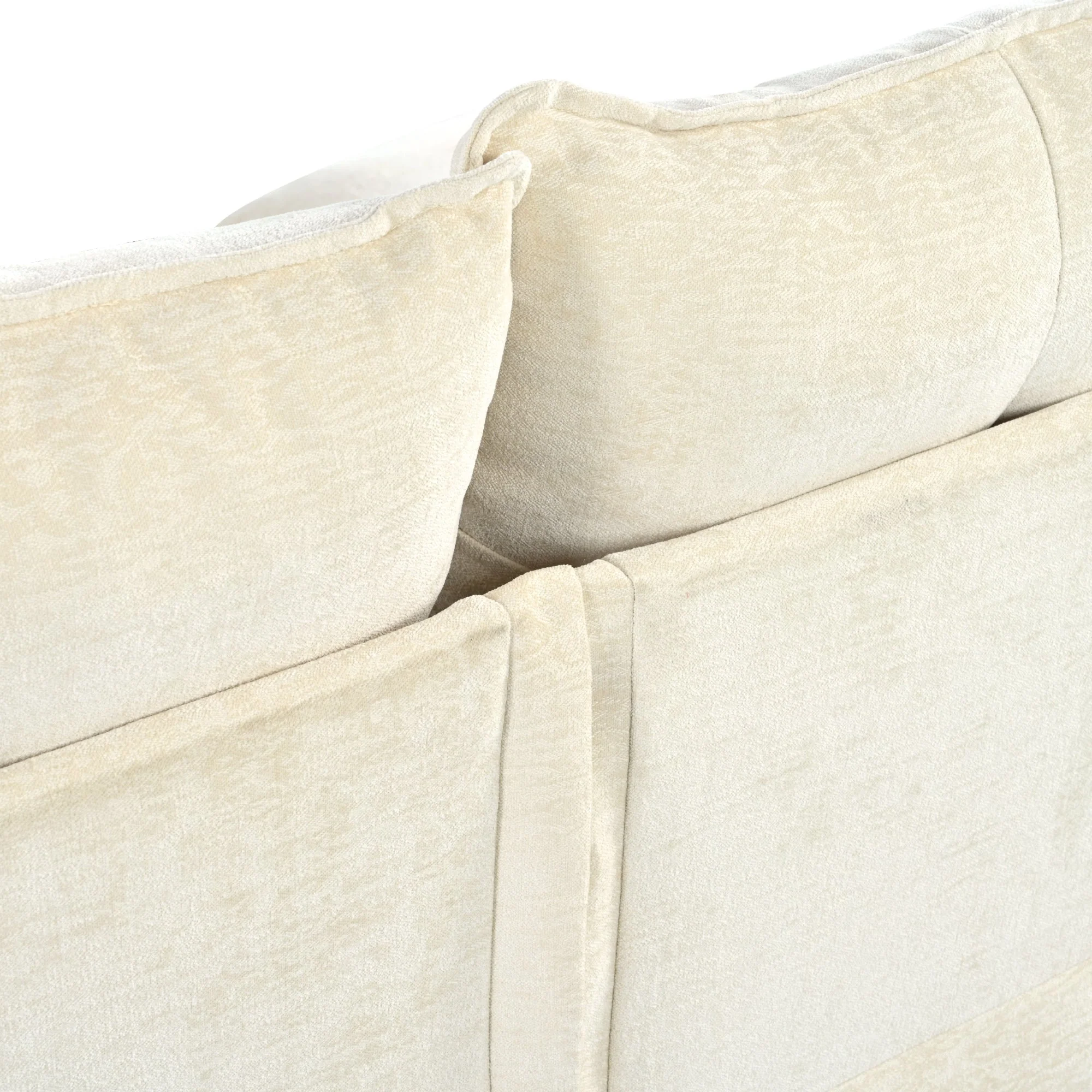 Walker Edison | Chenille Sectional Sofa with Adjustable Armrest Pillows