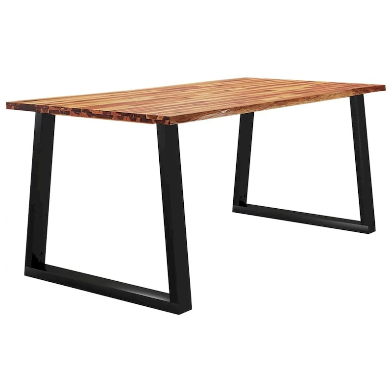 vidaXL Dining Table with Live Edge 78.7x35.4x29.5 Solid Wood Acacia