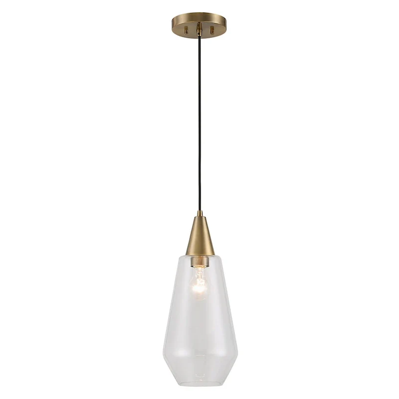 Uttermost Eichler Antique Brass 1 Light Mini Pendant - 18 H x 8 Dia.