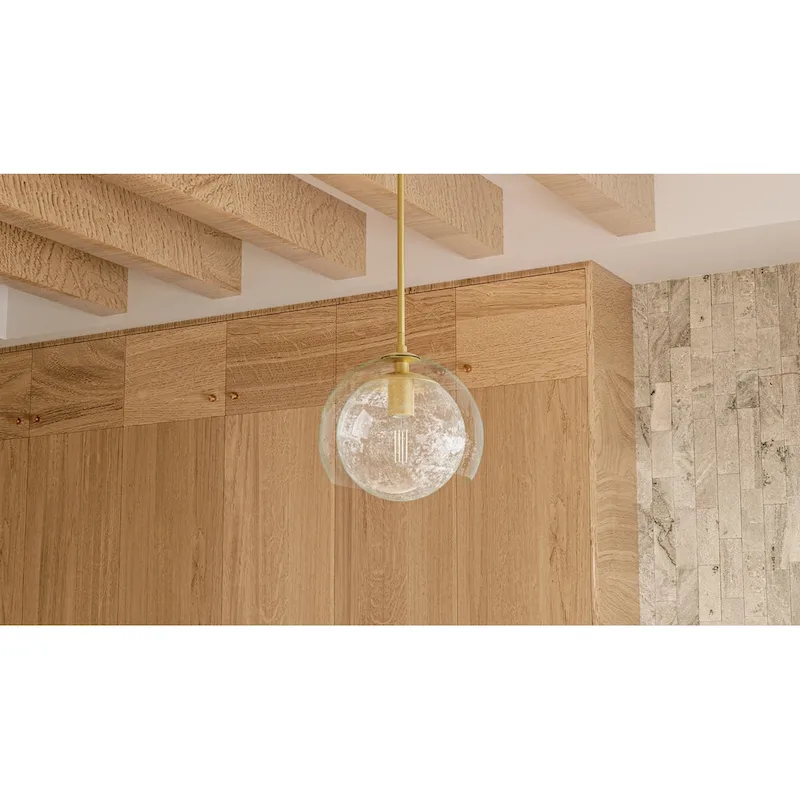 Eslinger 1-Light Brushed Gold Mini Pendant