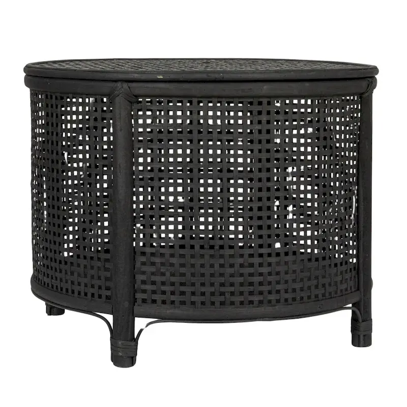 Bamboo and Rattan Accent Table
