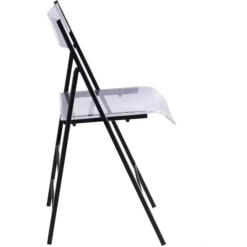InterSpaceLiving Kasper Flex Luxury Modern Folding Chairs Acrylic Lucite PK