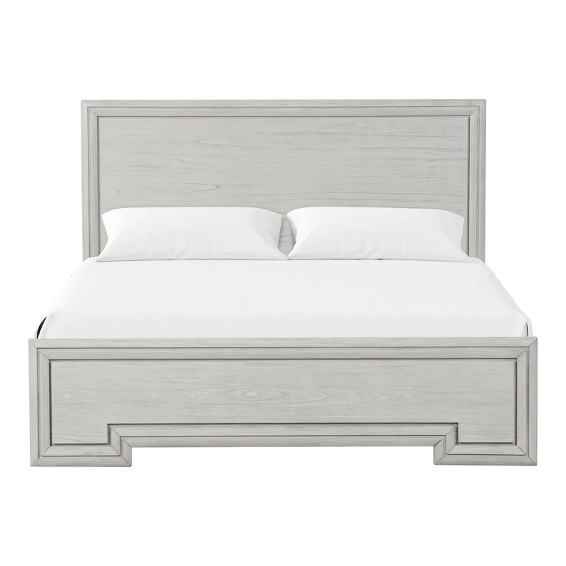 Furniture of America Klasiin Rustic White Wood Panel Bed