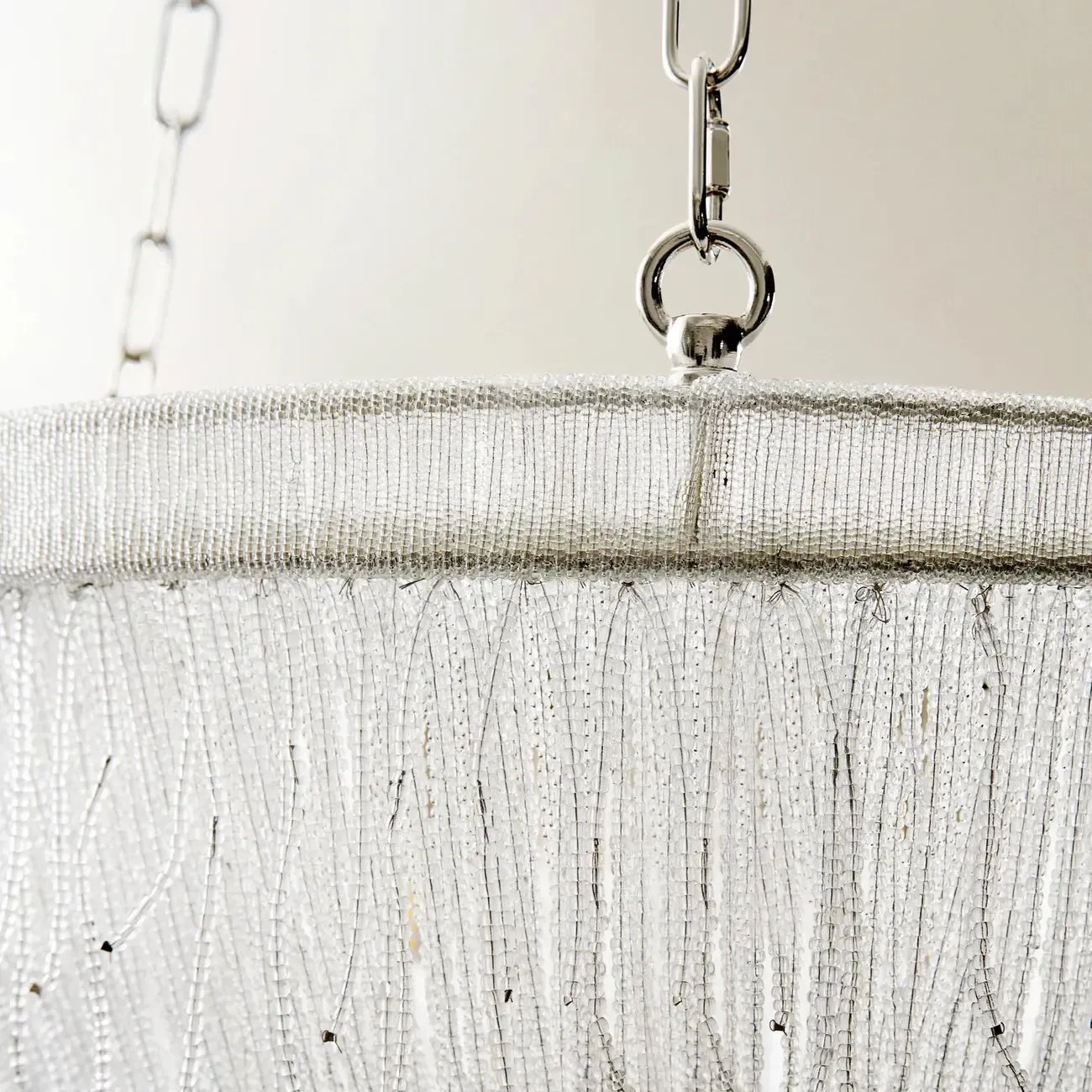 Luxury Elegant Clear Glass Beaded Chandelier