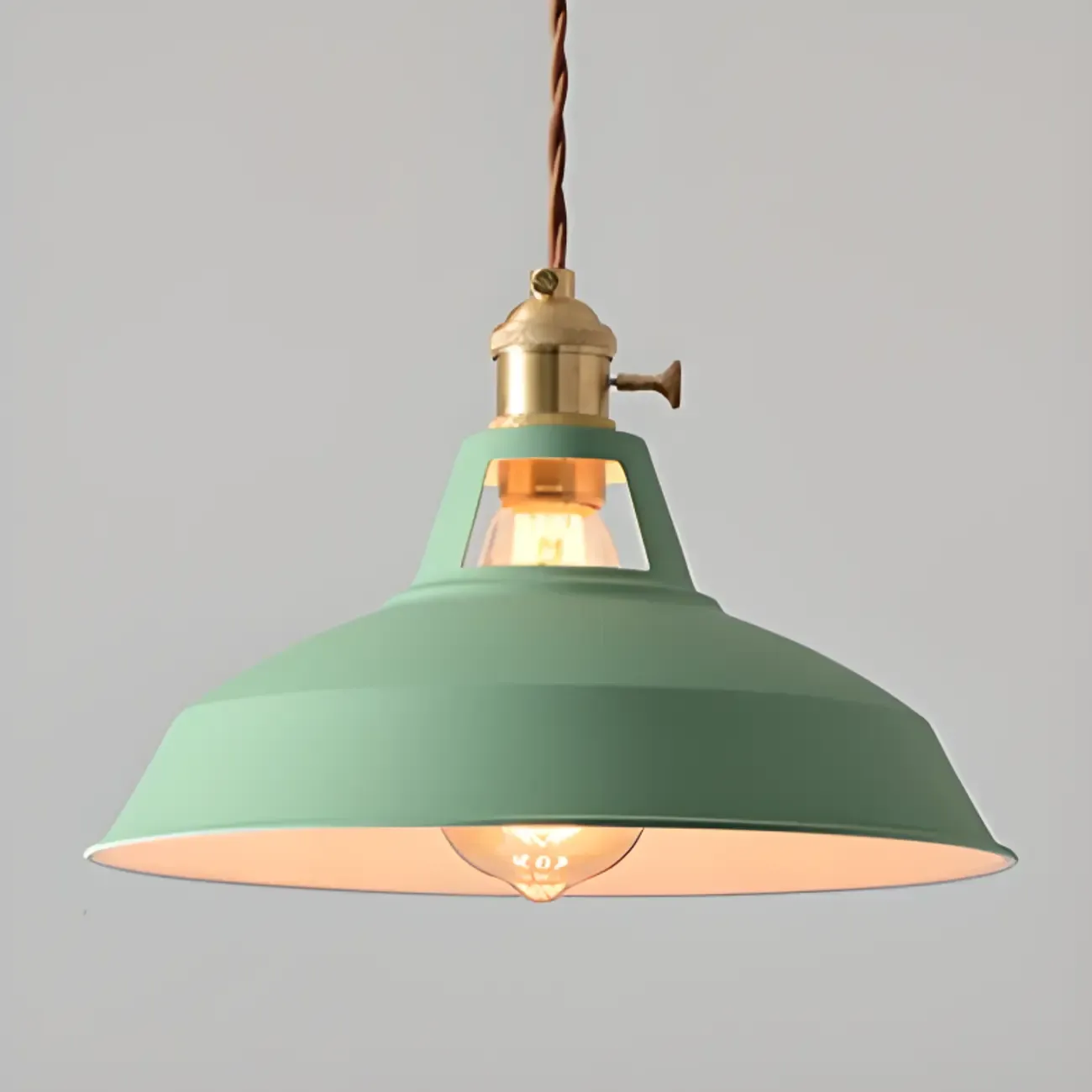 Macaron Iron Dome Pendant Lamp with Hardwired