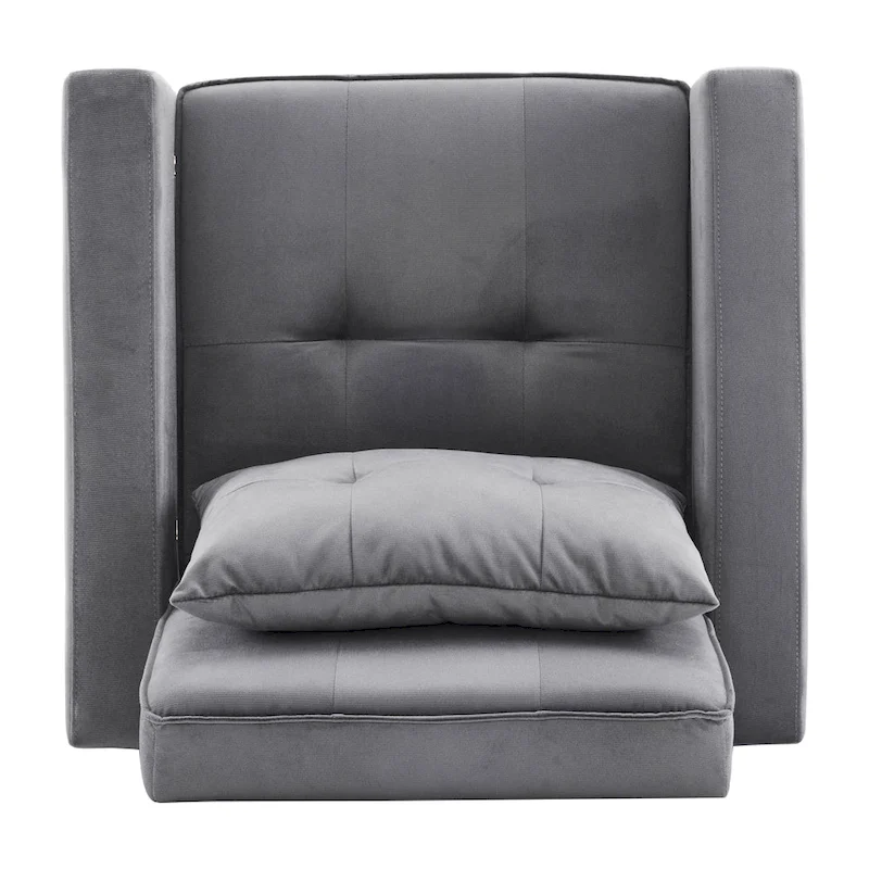 Christopher Knight Home - Sophia Convertible Sleeper Sofa Chair Bed with Adjustable Backrest and Built-In Pillow